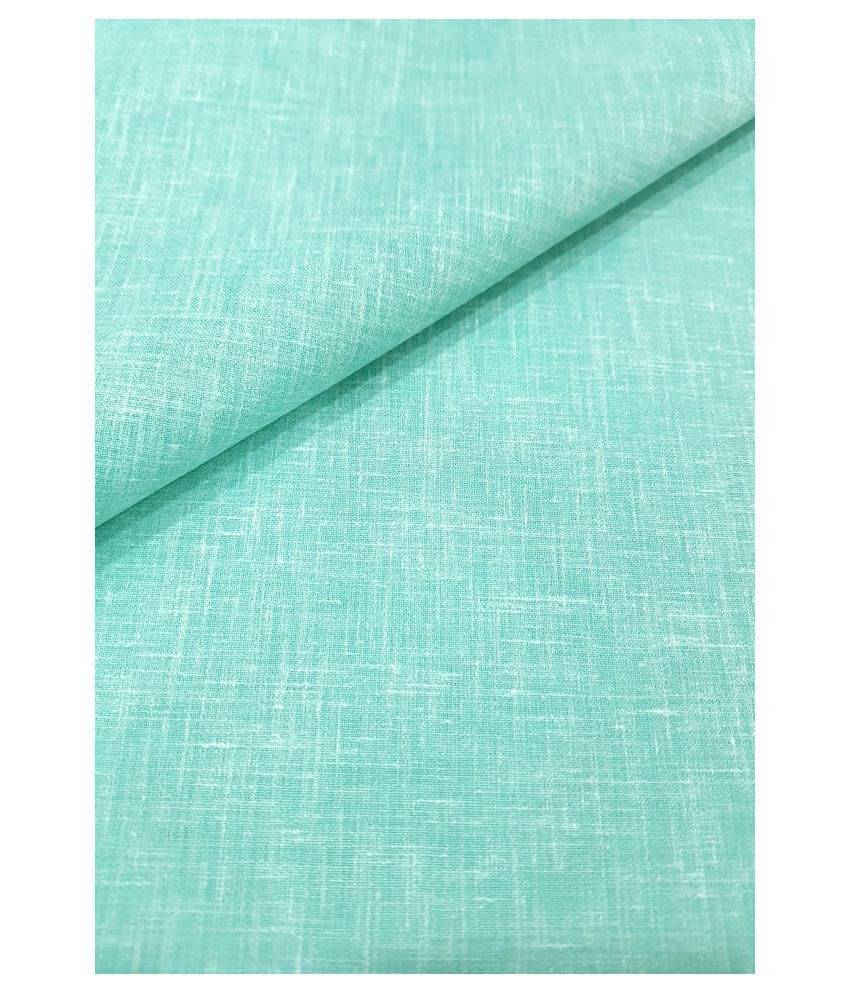 Siyaram Turquoise Cotton Blend Unstitched Shirt pc Siyaram Turquoise Cotton Blend Unstitched Shirt pc
