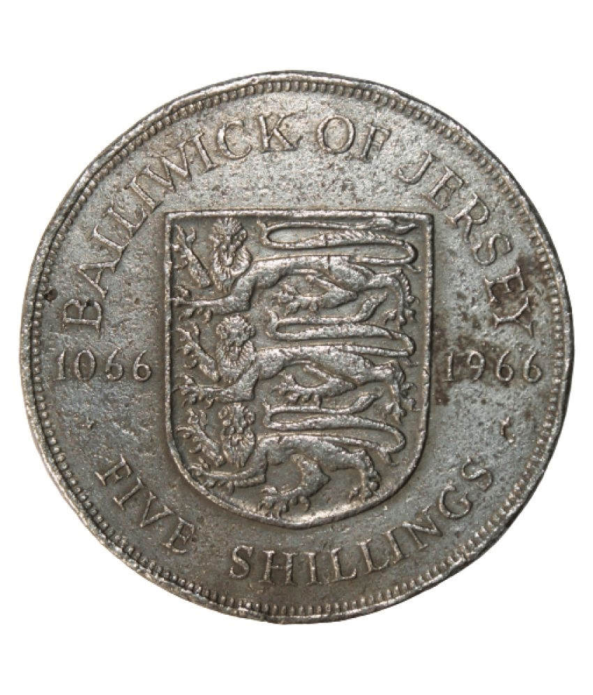     			5 SHILLINGS (1066-1966) BAILIWICK OF JERSEY QUEEN ELIZABETH THE SECOND PACK OF 1