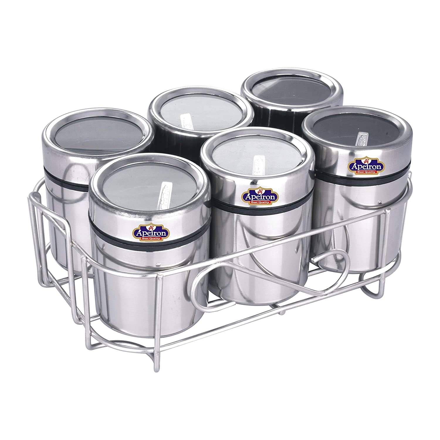    			APEIRON Masala dabba  Steel Spice Container Set of 6 1050 mL
