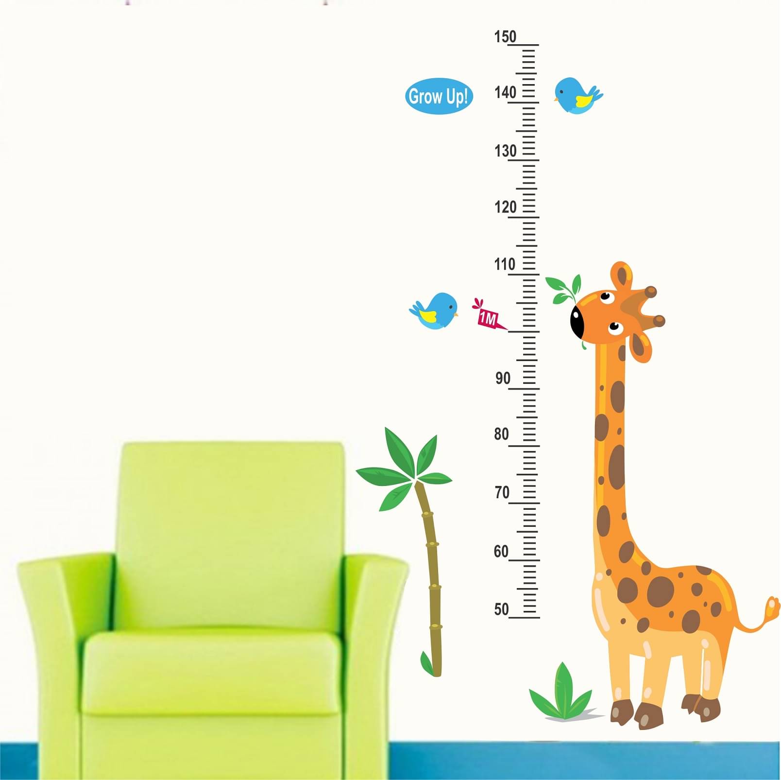 Asmi Collection Cute Giraffe Height Chart Birds Wall Sticker ( 120 x 75 cms ) Asmi Collection Cute Giraffe Height Chart Birds Wall Sticker ( 120 x 75 cms )