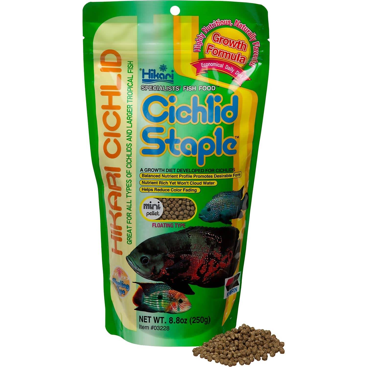 Hikari Cichlid Gold Mini Pellet Aquarium Fish Food, 250 g RICHBAY Hikari Cichlid Gold Mini Pellet Aquarium Fish Food, 250 g RICHBAY