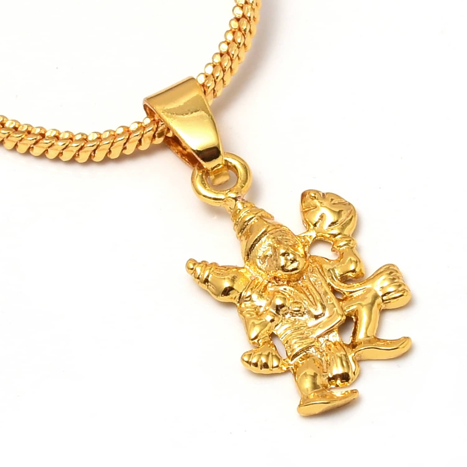 Jewar Mandi Lord Hanuman Ji  Golden Gold Plated Beautiful Pendant Jewelry for Men and Women 7615 - Jewellery Sets | Buy online on ZillyBuy
