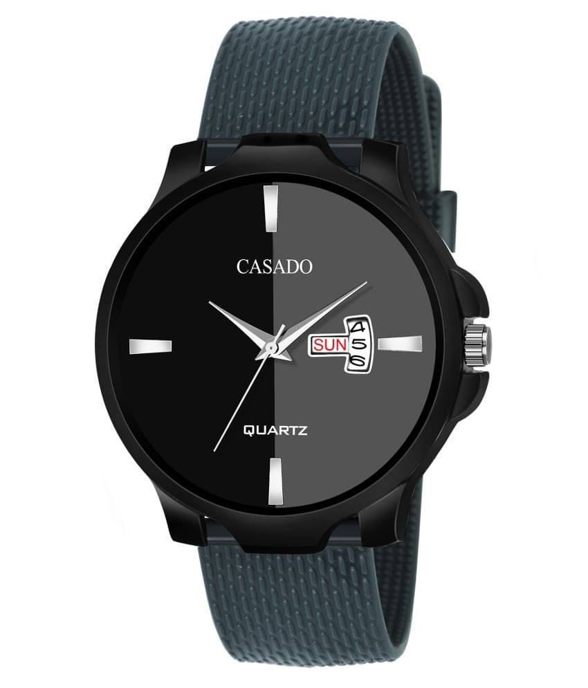     			CASADO - Dark Grey Silicon Analog Men's Watch