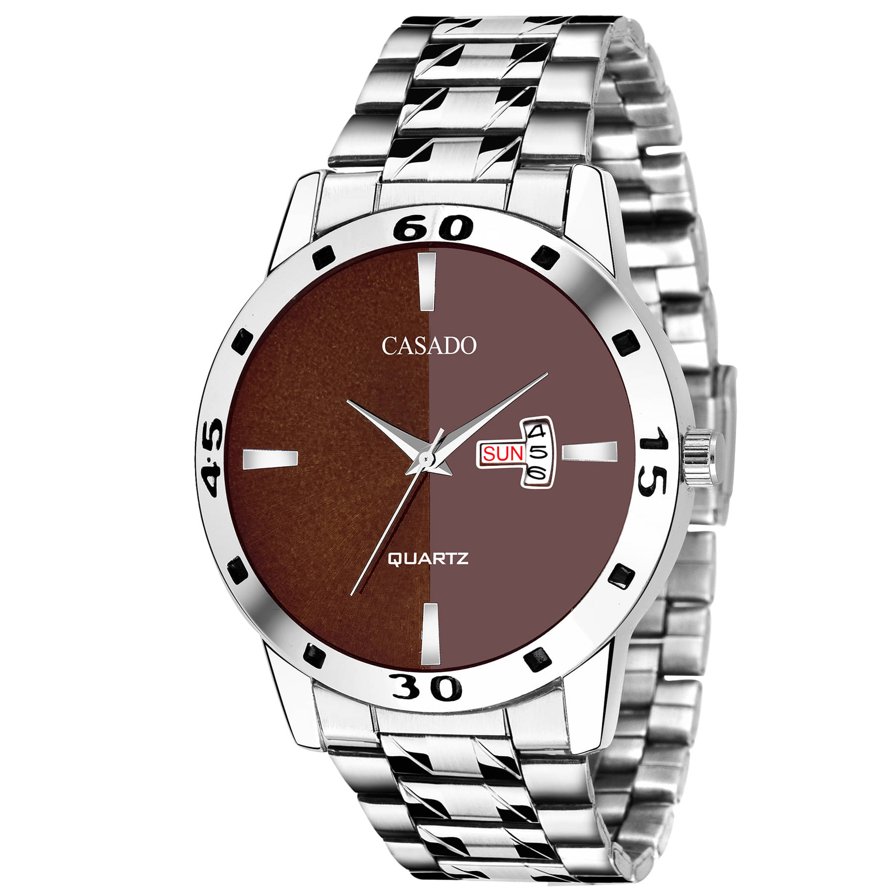 CASADO CSD-365-BROWN-SIL-DD Stainless Steel Analog Men's Watch CASADO CSD-365-BROWN-SIL-DD Stainless Steel Analog Men's Watch
