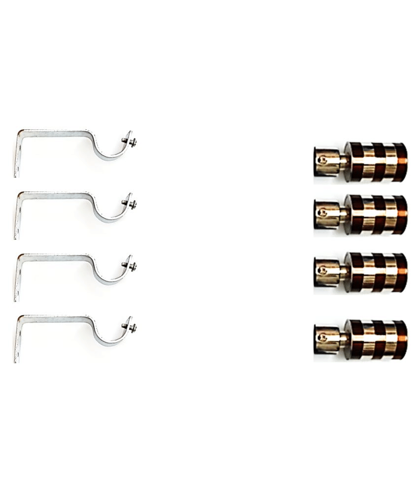     			Marco Set of 4 Stainless Steel Single Rod Bracket