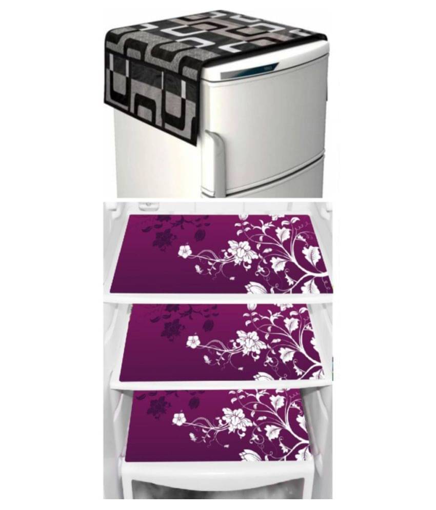 Shaphio Set of 4 Polyester Multi Fridge Top Cover Shaphio Set of 4 Polyester Multi Fridge Top Cover