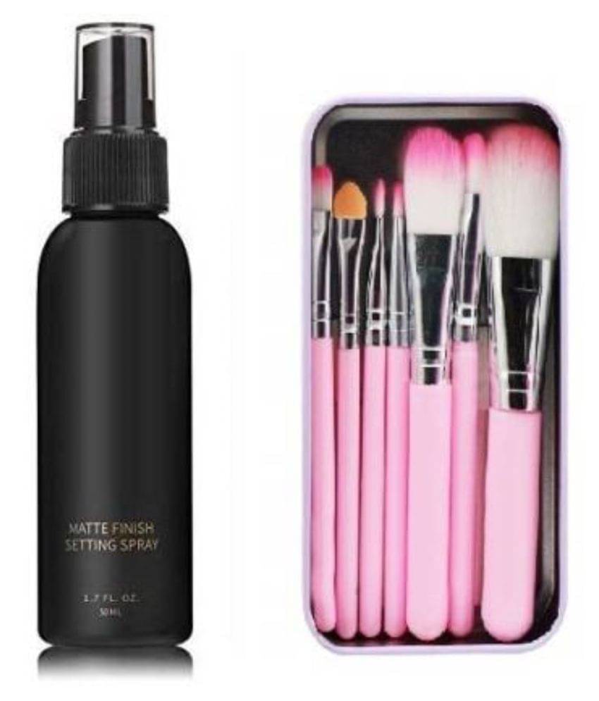     			makeup brushes set , Spray Moisturizing Hydrating Long-lasting Base Fixer - 100 ml and Miss & Mam Makeup Brush with Storage Box