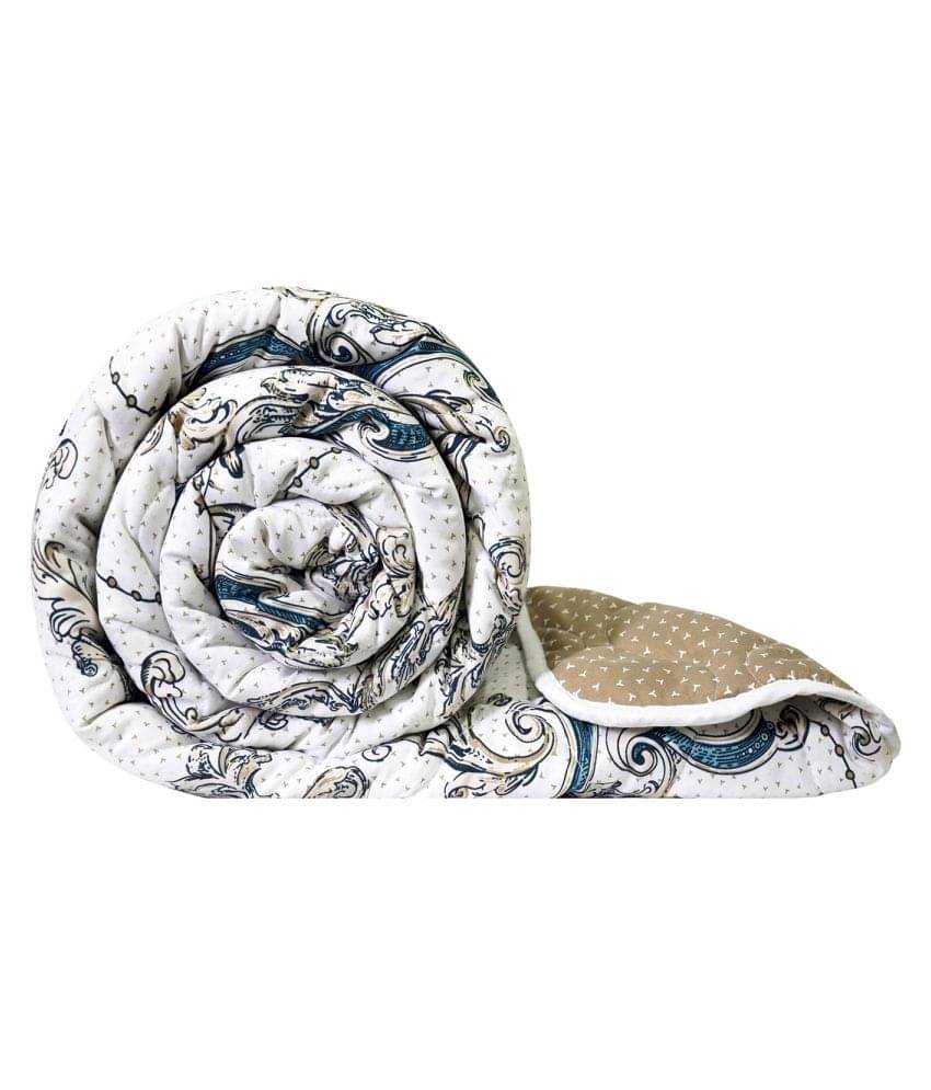     			DIVINE CASA Single Polyester Beige Abstract Comforter