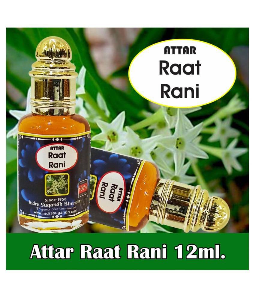     			INDRA SUGANDH BHANDAR - Raat Rani Real Night Queen No Alcohol Long Lasting Fragrance Attar For Men & Women 12ml Pack Of 1