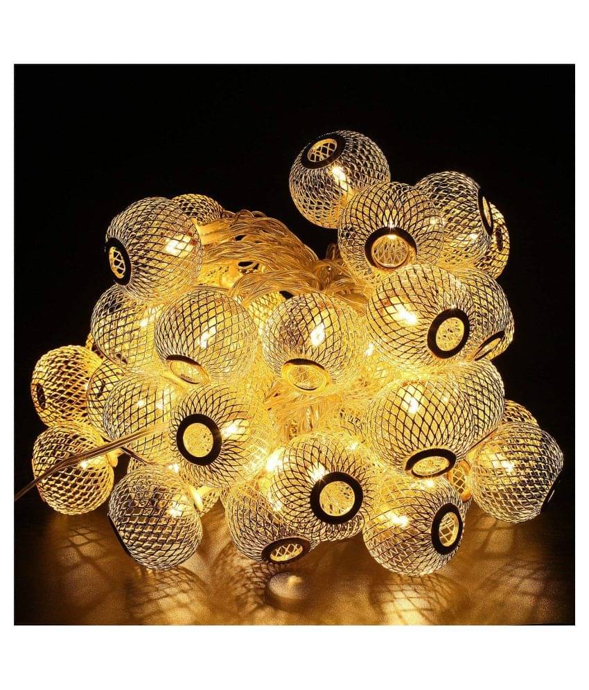 MIRADH 16 Bulb Shape Led Lantern 5Mtr String Lights Yellow MIRADH 16 Bulb Shape Led Lantern 5Mtr String Lights Yellow