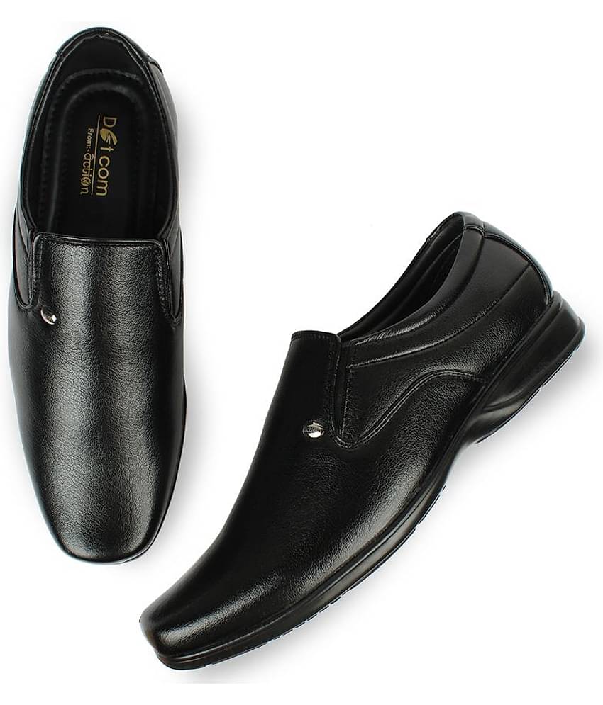 Action - Black Men's Slip On Formal Shoes