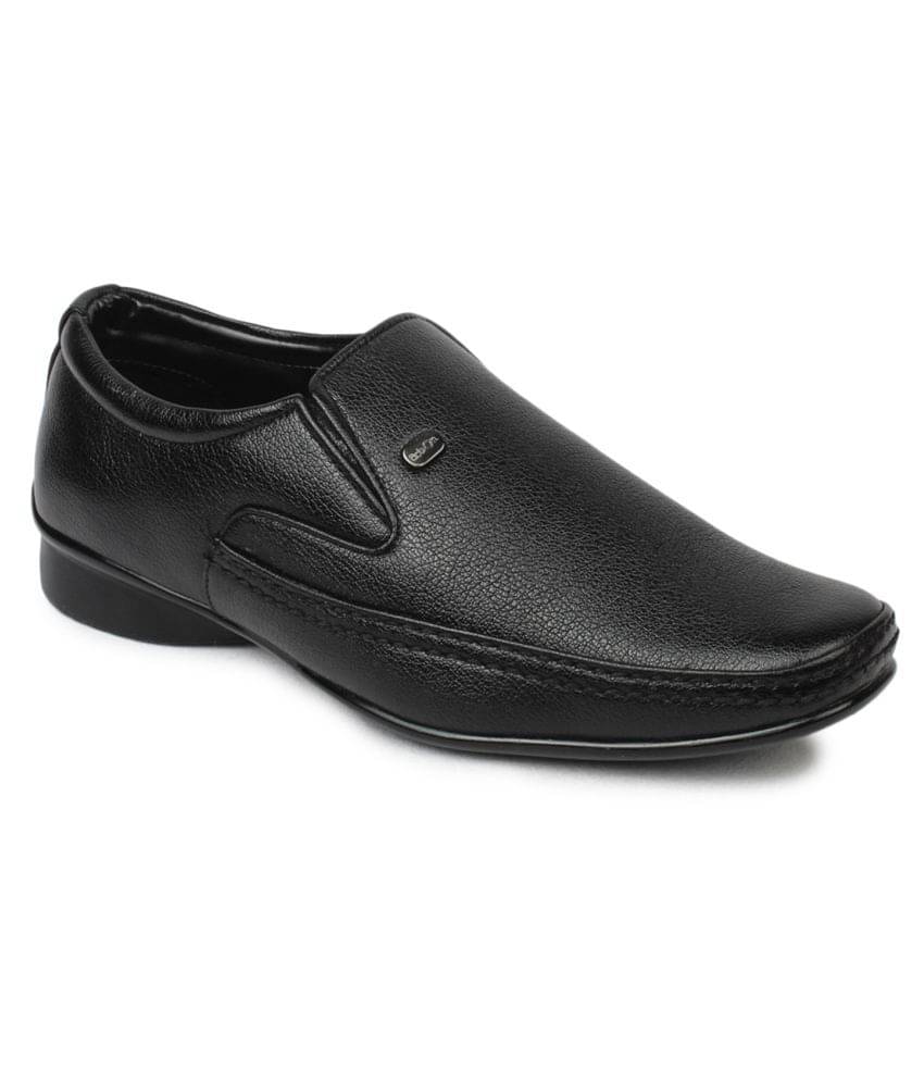 Action Slip On Artificial Leather Black Formal Shoes Action Slip On Artificial Leather Black Formal Shoes