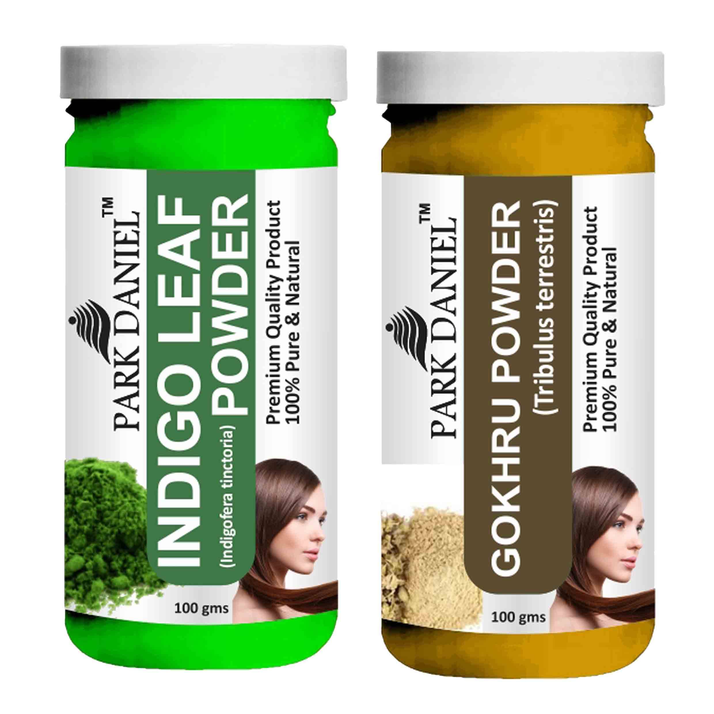     			Park Daniel  Indigo Leaf    & Gokhru   Powder Hair Mask 200 g Pack of 2