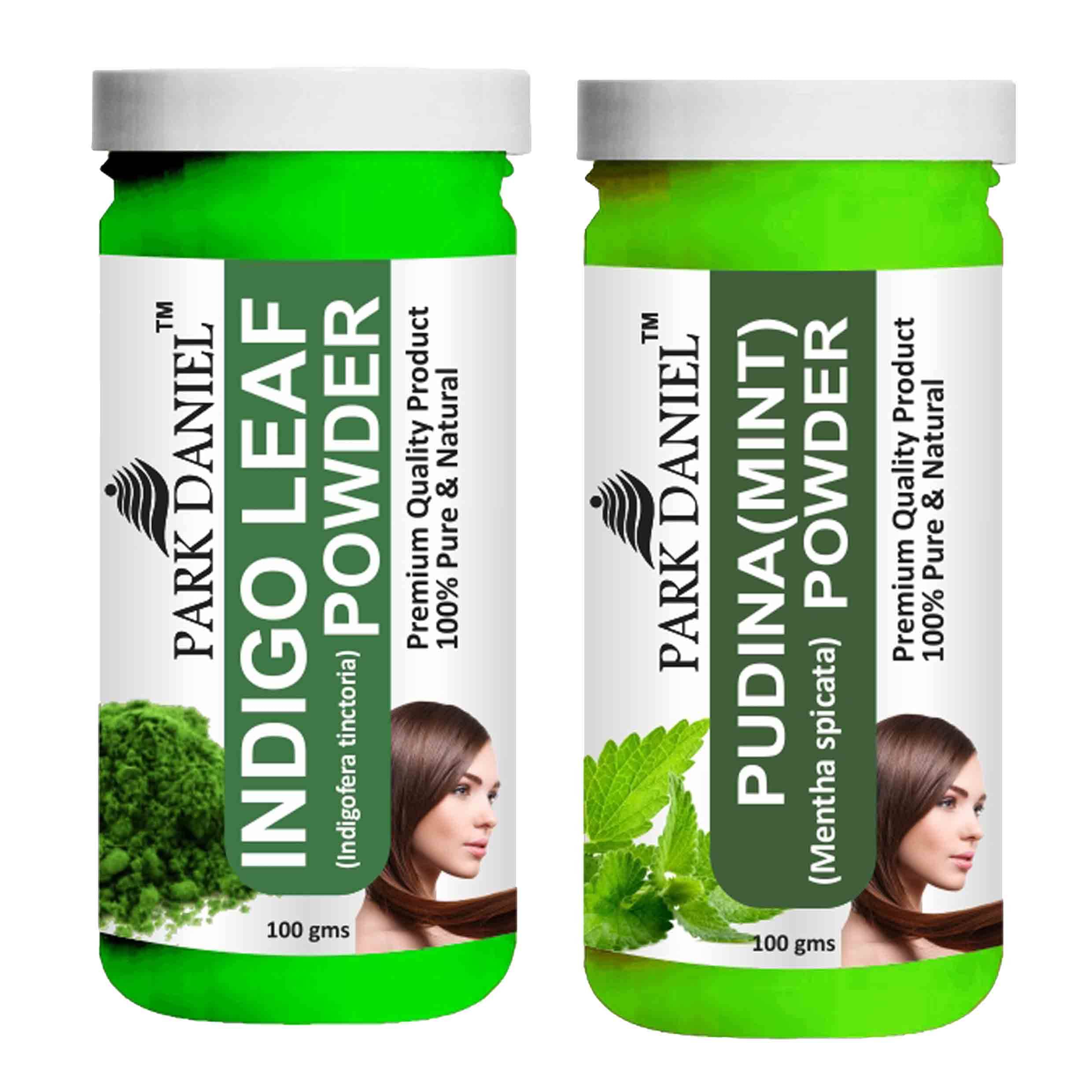     			Park Daniel  Indigo Leaf    & Pudina(Mint)  Powder Hair Mask 200 g Pack of 2