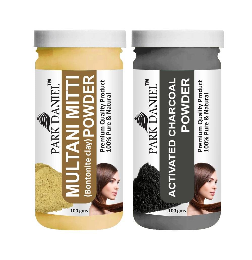     			Park Daniel  Multani Mitti   &  Activated Charcoal  Hair Mask 200 g Pack of 2