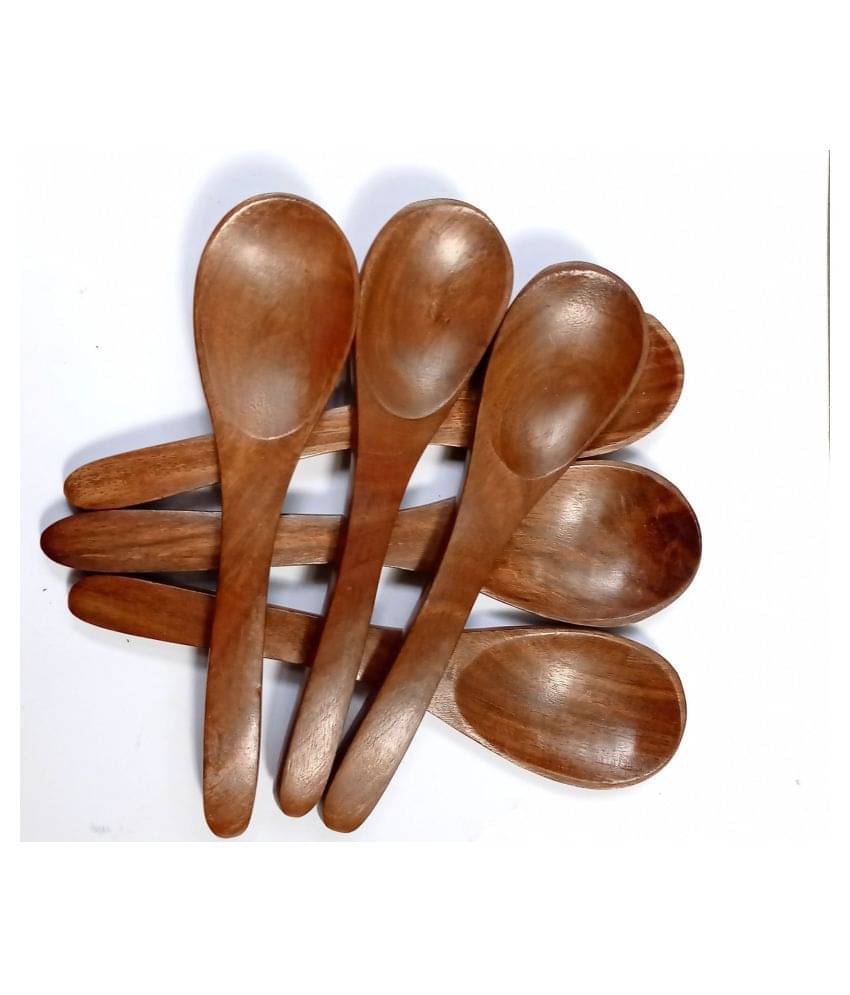     			SWH 6 Pcs Wooden Soup Spoon