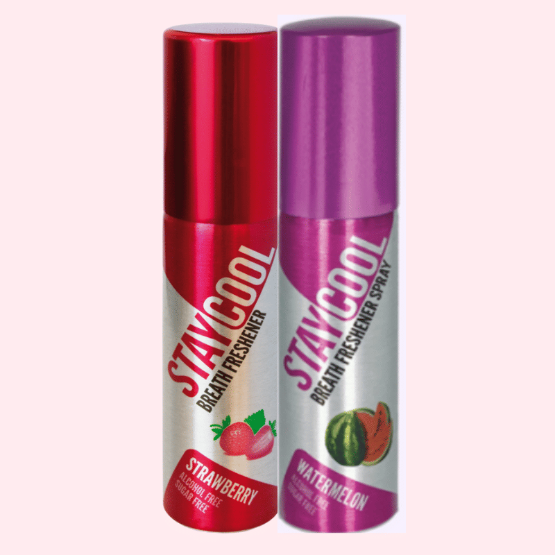     			StayCool (1 Mint , 1 Fruit) Breath Freshener Spray Strawberry , Watermelon 40 mL Pack of 2