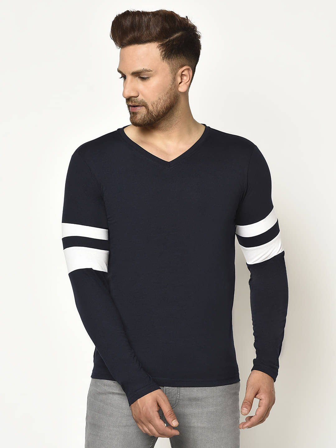 Glito Pack of 1 Cotton Blend Regular Fit Men's T-Shirt ( Navy ) Glito Pack of 1 Cotton Blend Regular Fit Men's T-Shirt ( Navy )
