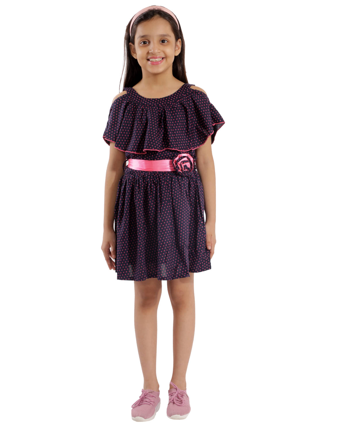     			Kids Cave Rayon Pleated For Girls ( Pack of 1 , Blue )