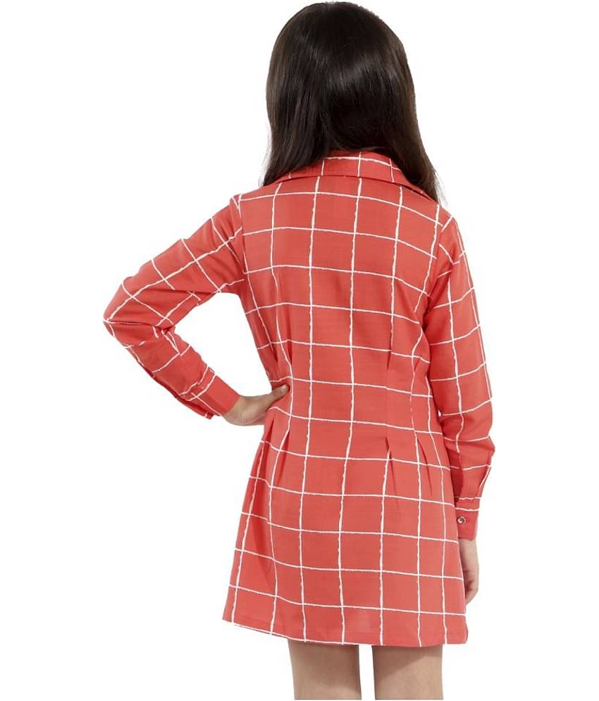 Kids Cave Pack of 1 Girls Rayon Shirts ( Orange )