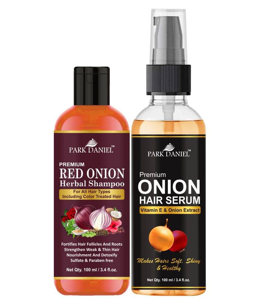 Park Daniel Red Onion Shampoo & Onion Hair Serum 180 mL Pack of 2 Park Daniel Red Onion Shampoo & Onion Hair Serum 180 mL Pack of 2