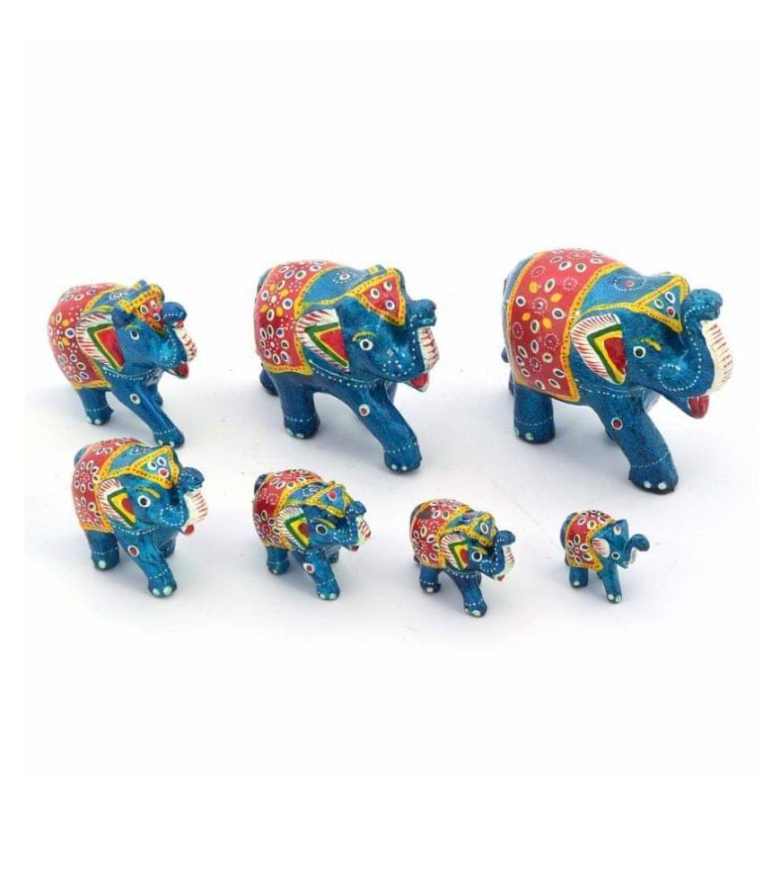    			Craft N Creation Multicolour Paper Mache Decorative Elephant - Pack of 1