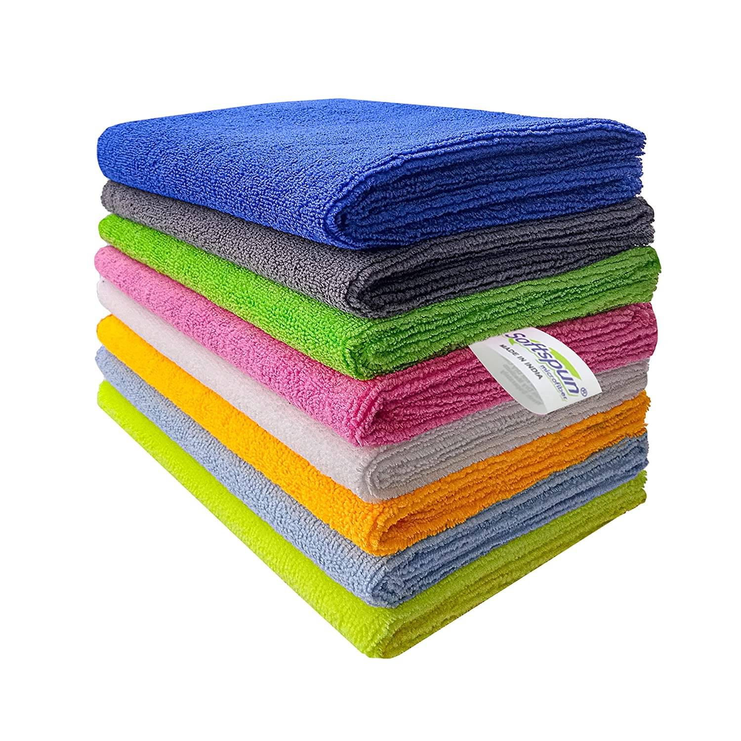 SOFTSPUN B Quality Microfiber Cloth - Going Cheap! 8 pcs - 40x40 cms - 340 GSM - Assorted Colour - Thick Lint & Streak-Free Multipurpose Cloths - for Car Bike Cleaning Polishing Washing & Detailing. SOFTSPUN B Quality Microfiber Cloth - Going Cheap! 8 pcs - 40x40 cms - 340 GSM - Assorted Colour - Thick Lint & Streak-Free Multipurpose Cloths - for Car Bike Cleaning Polishing Washing & Detailing.