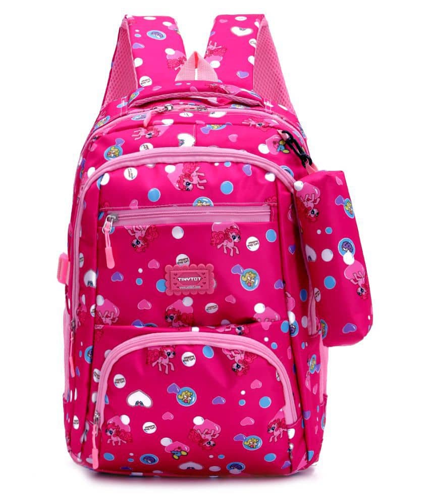Tinytot 30 Ltrs Pink School Bag for Boys & Girls - Handbags | Buy online on ZillyBuy