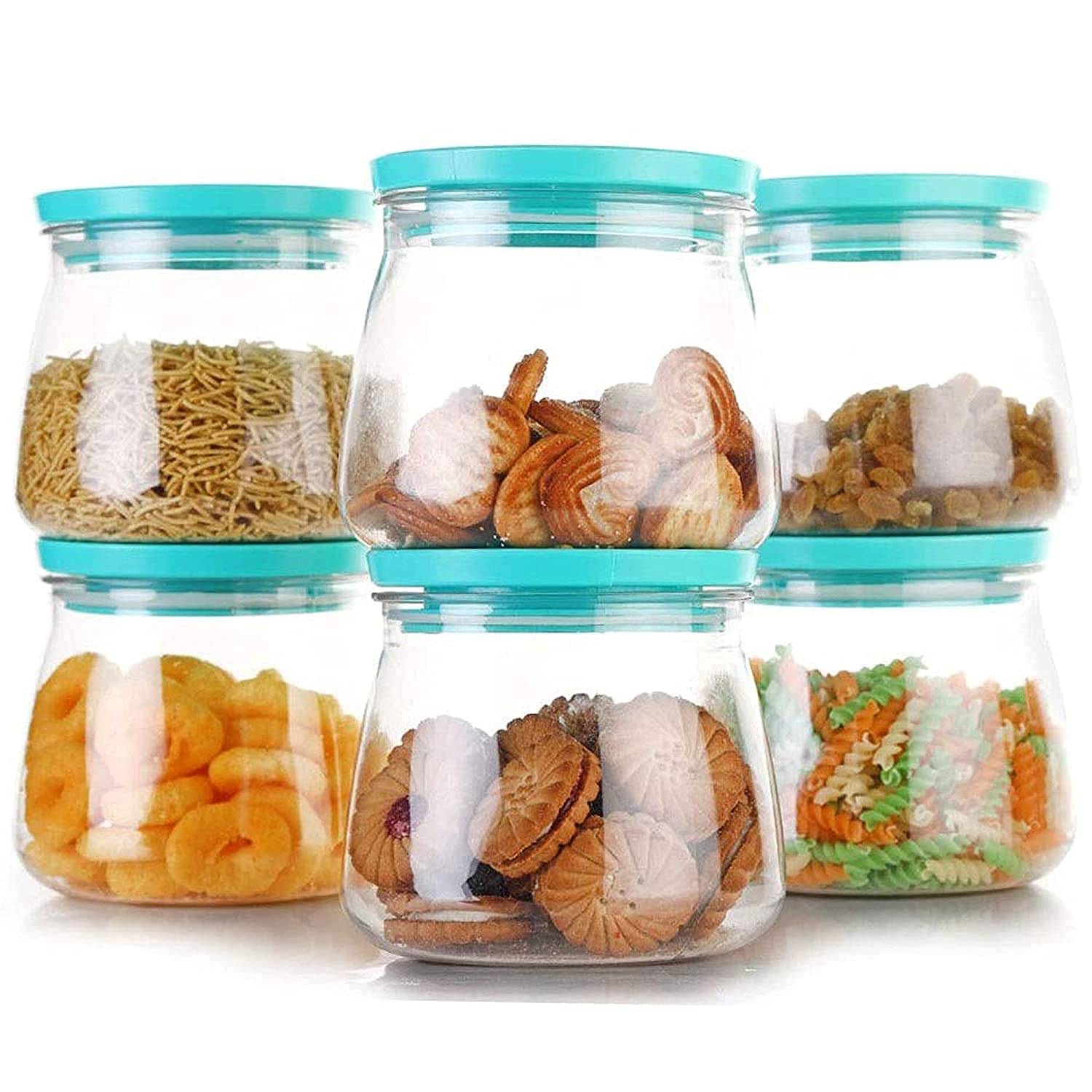Analog Kitchenware Dal, Pasta, Grocery Plastic Food Container Set of 6 800 mL Analog Kitchenware Dal, Pasta, Grocery Plastic Food Container Set of 6 800 mL
