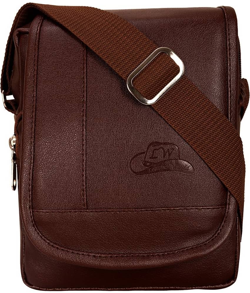 Leather World - Maroon Solid Messenger Bags - Handbags | Buy online on ZillyBuy
