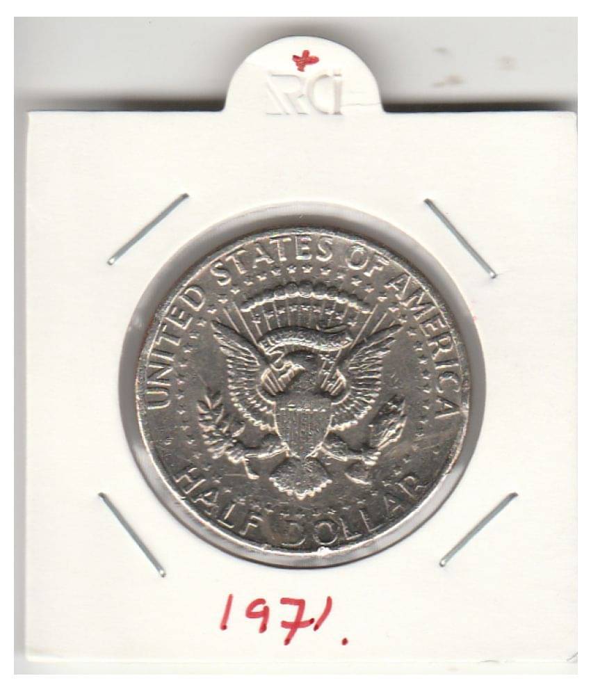     			NUMISMATICALLY  RARE AND COLLECTIBLE  HALF DOLLAR BIG SIZE,UNITED STATE OF AMERICA -J.F.KENNEDY ,LIBERTY IN GOD WE  TRUST  YEAR-1971 HIGHLY COLLECTIBLE  HIGH GRADE  DOLLAR