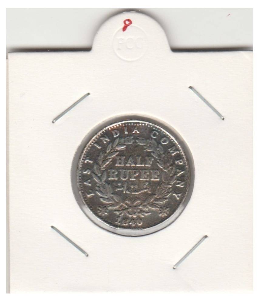     			NUMISMATTICALLY RARE AND COLLECTIBLE  HALF RUPEE EAST INDIA COMPANY, VICT. QUEENN-1840 IN EXTRA FINE CONDITION  SILVER C01N. WIGHT-5GRAMS.CHECK PICTURE CAREFULLY AND THEN ORDER ,PLEASE DONT PLACE FAKE ORDER.