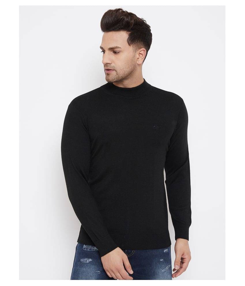     			98 Degree North Black Round Neck Sweater Single