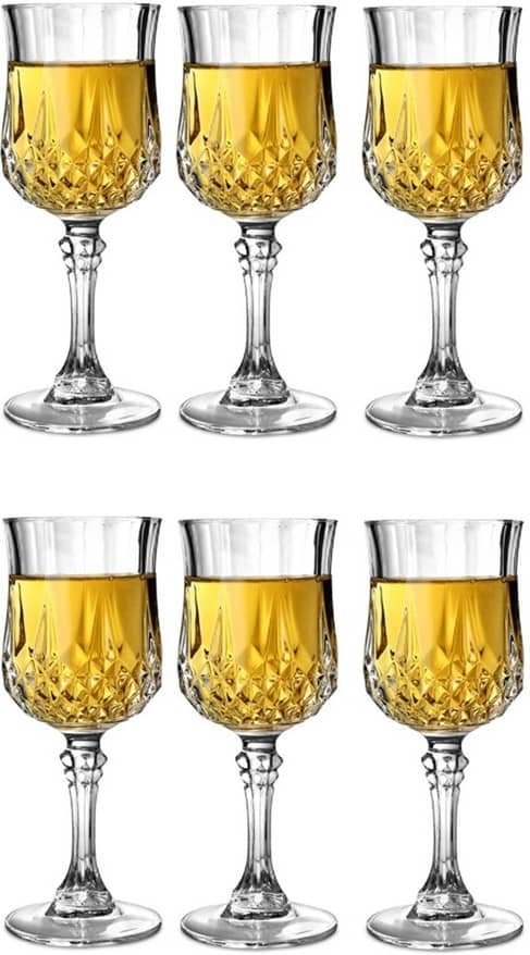 Somil Wine  Glasses Set,  100 ML - (Pack Of 6)
