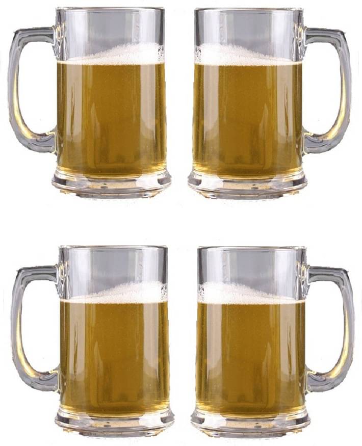     			Somil Beer Mug Glasses Set,  450 ML - (Pack Of 4)