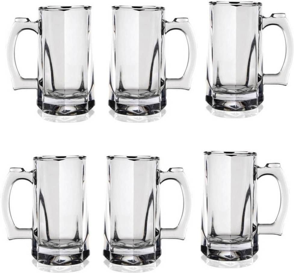     			Somil Beer Mug Glasses Set,  400 ML - (Pack Of 6)