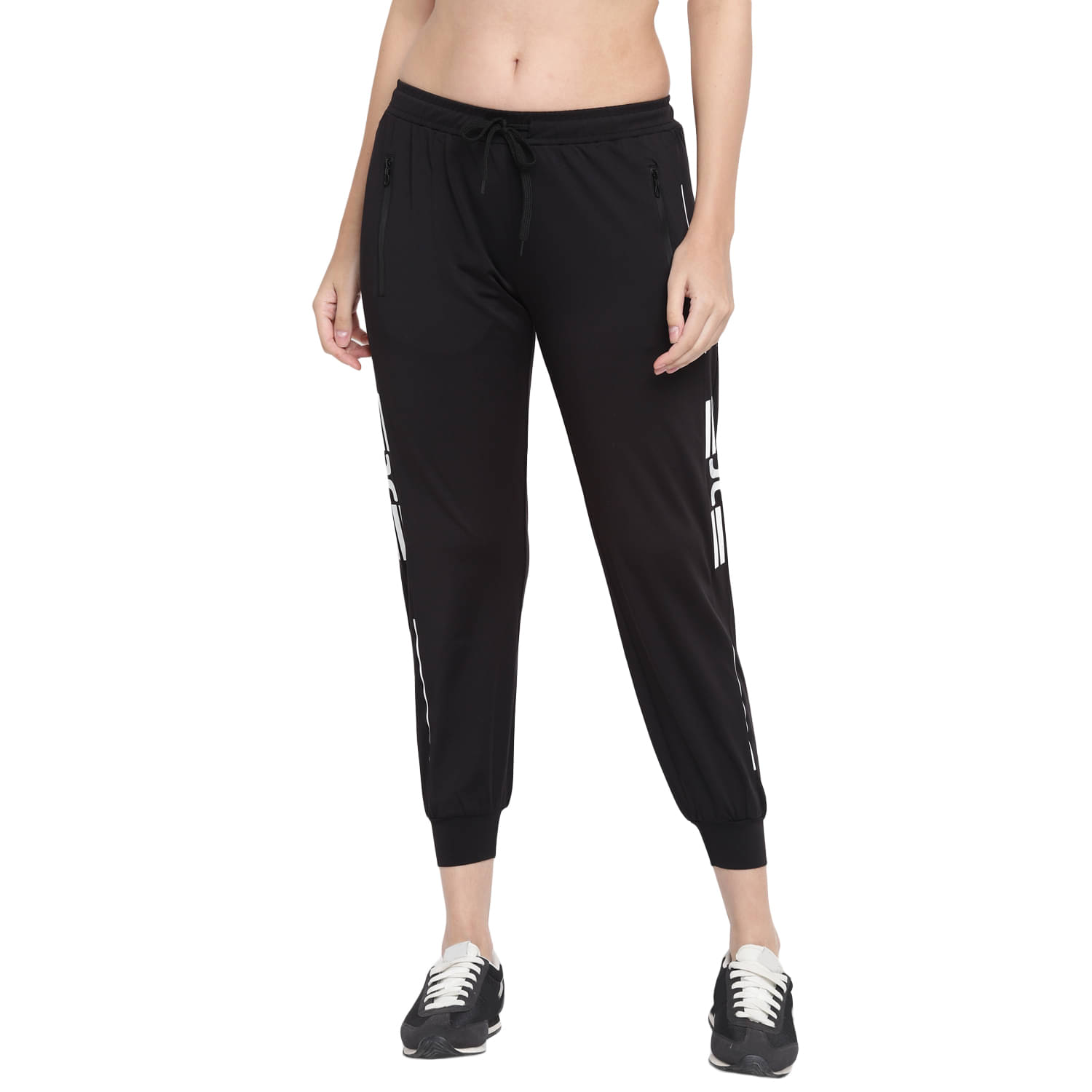     			OFF LIMITS Black Polyester Joggers - Single