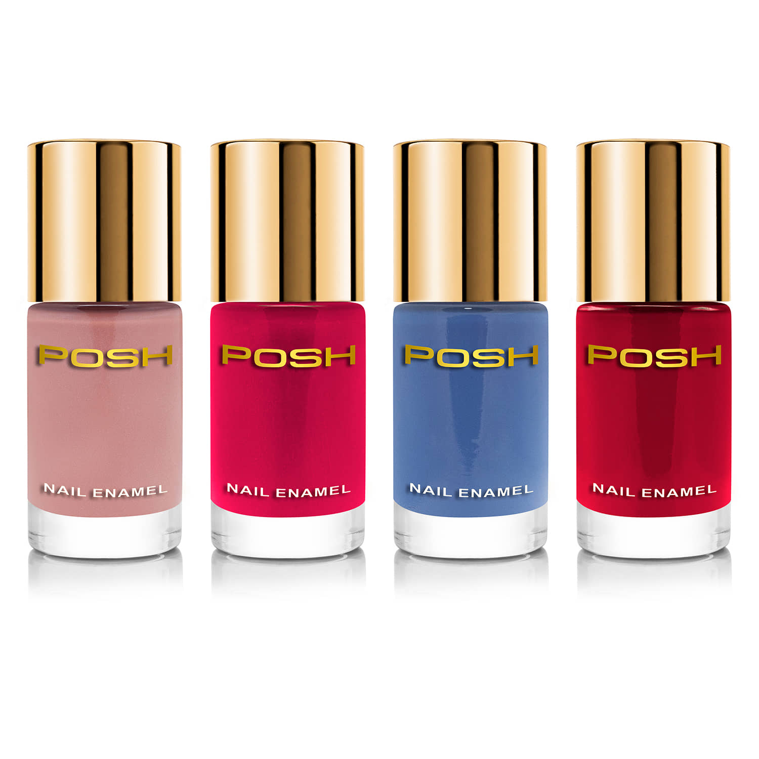 Posh Nail Polish Multi Natural Pack of 4 9 mL