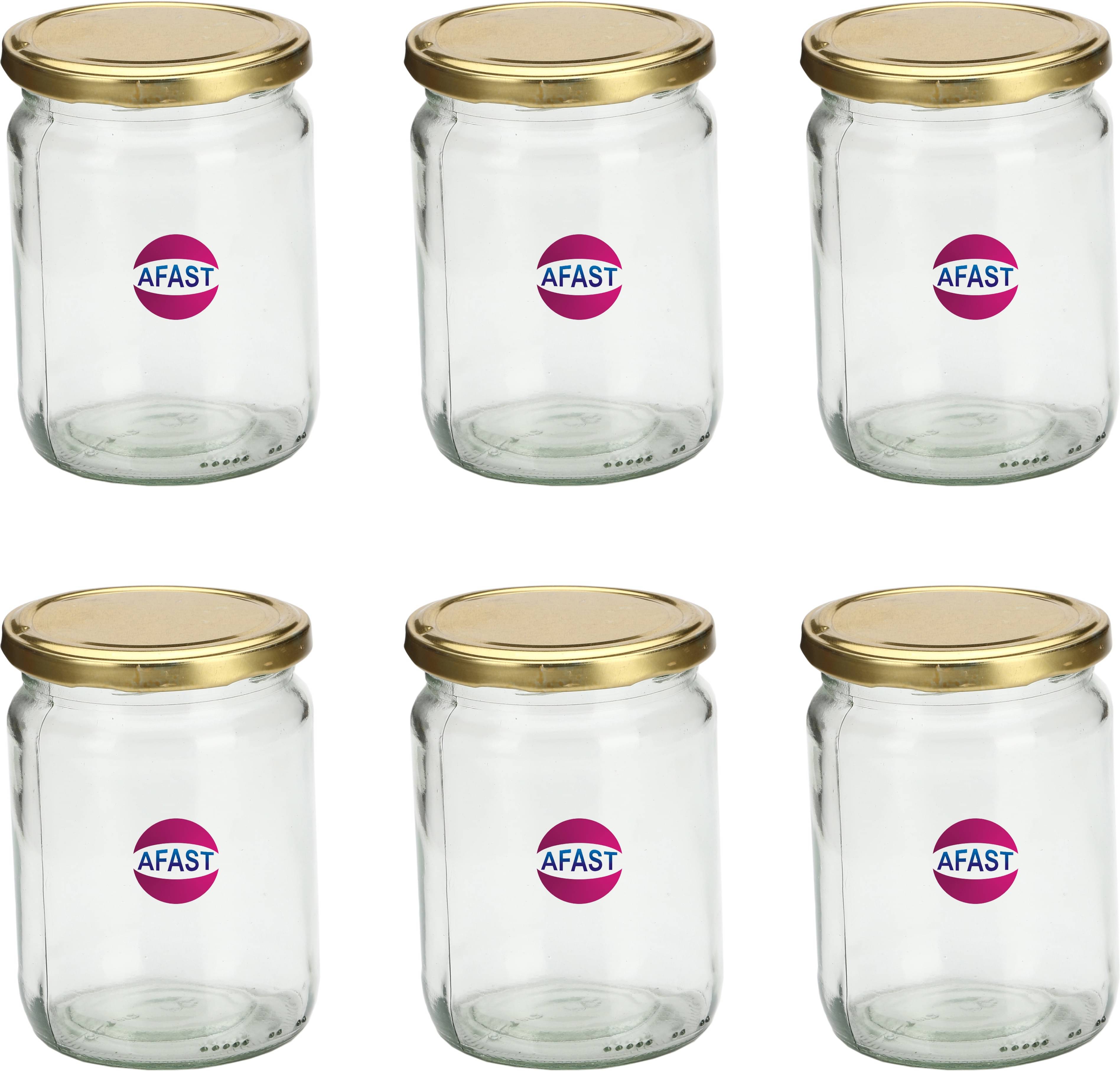     			Somil Glass Container, Transparent, Pack Of 12, 500 ml