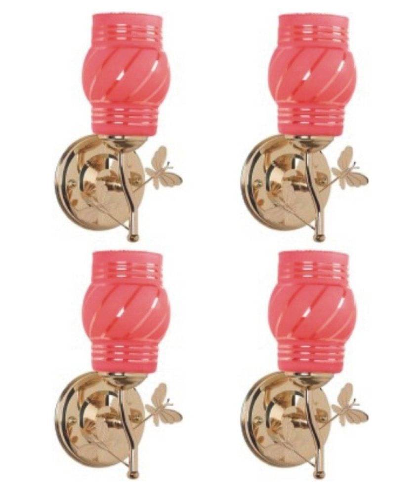 Somil Decorative Wall Lamp Light Glass Wall Light Pink - Pack of 4     			Somil Decorative Wall Lamp Light Glass Wall Light Pink - Pack of 4