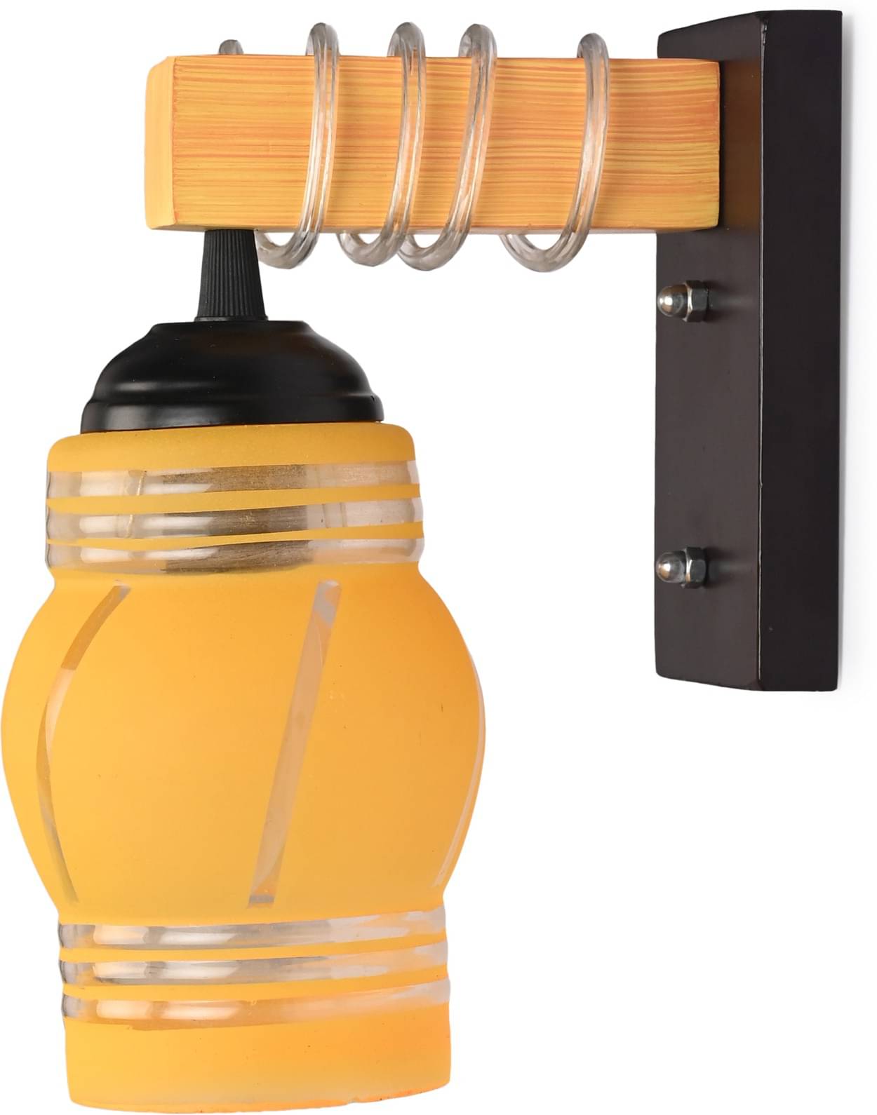     			Somil Decorative Wall Lamp Light Glass Wall Light Yellow - Pack of 1