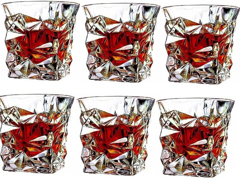     			Somil Whisky  Glasses Set,  250 ML - (Pack Of 6)