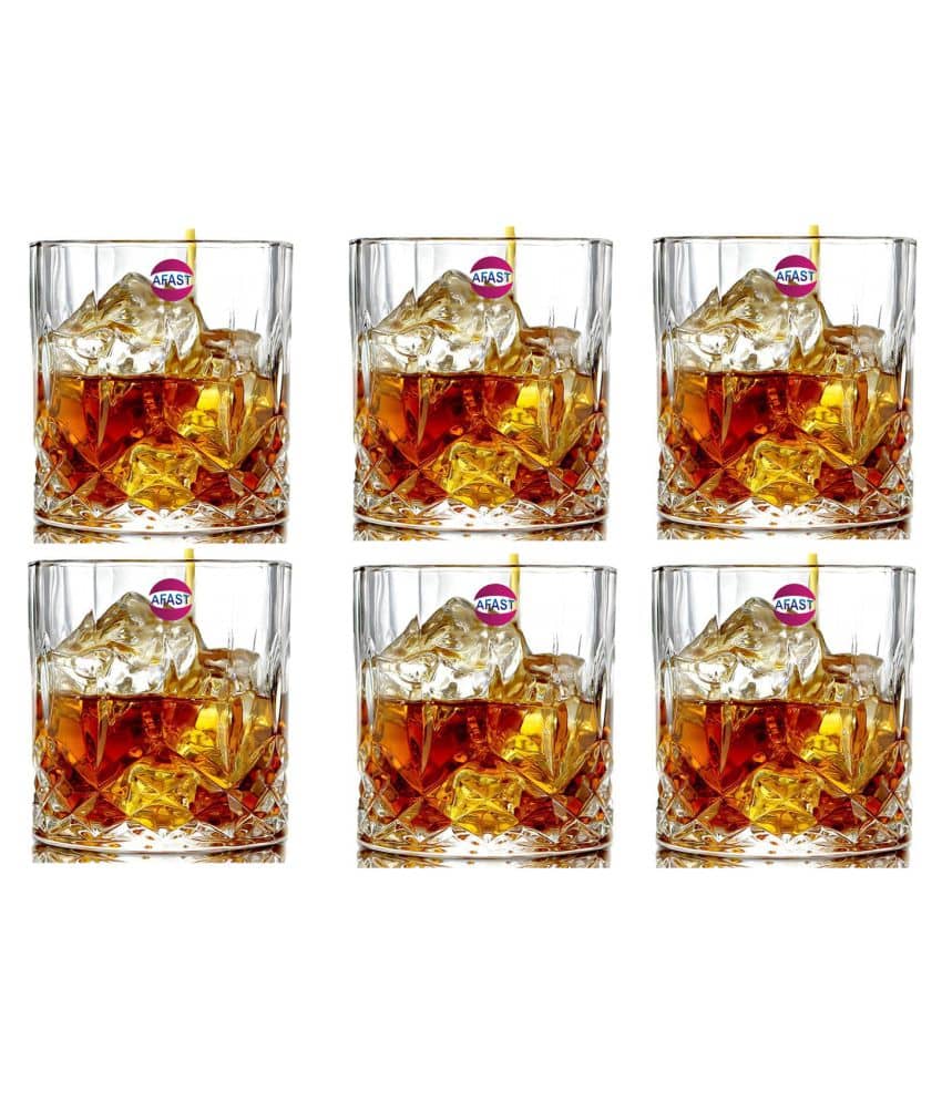 Somil Whisky  Glasses Set,  200 ML - (Pack Of 6)