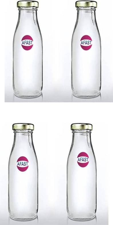     			Somil Glass Storage Bottle, Transparent, Pack Of 3, 300 ml