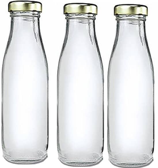 Somil Glass Storage Bottle, Transparent, Pack Of 3, 300 ml