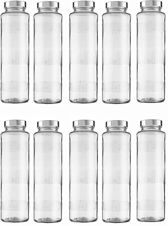     			Somil Stylish Bottle White 750 mL Glass Water Bottle set of 10