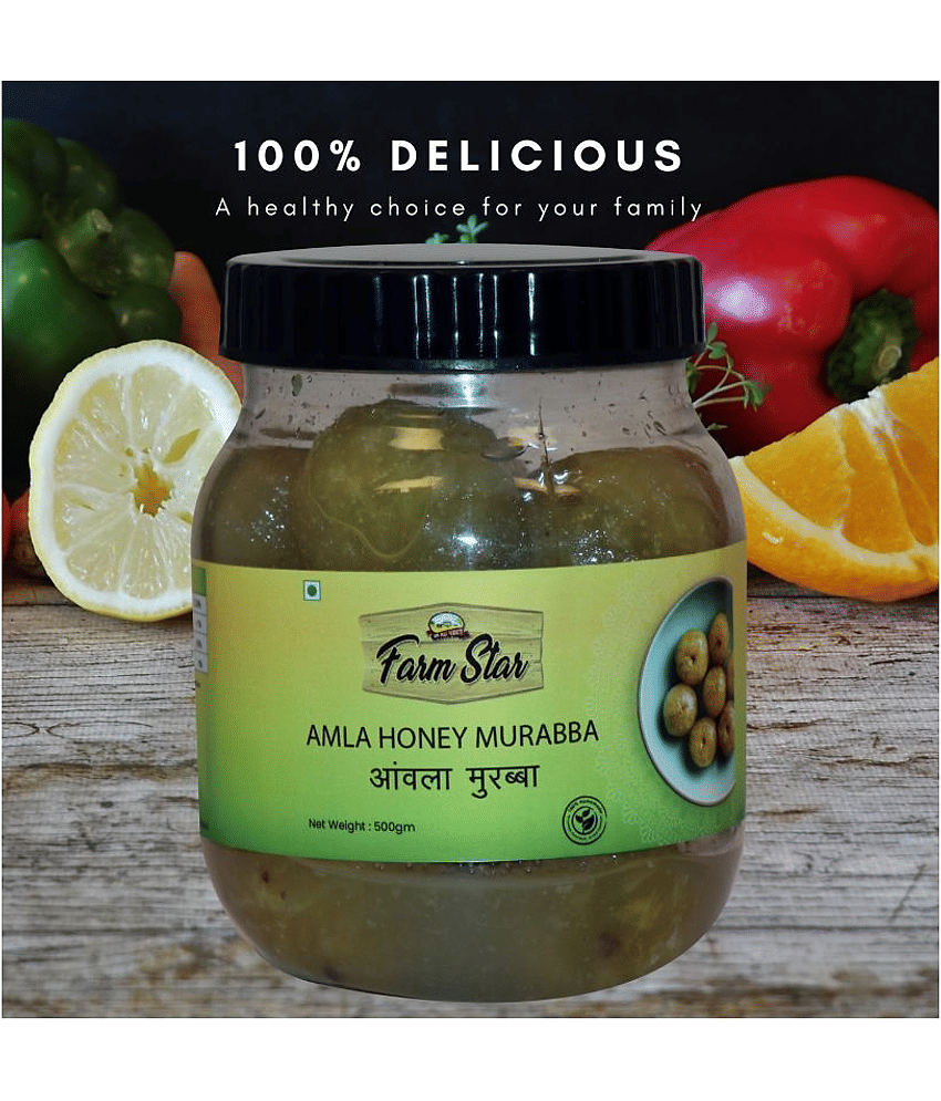 Farm Star Amla Honey Murabba (100% Fresh & Homemade) Pickle 500 g