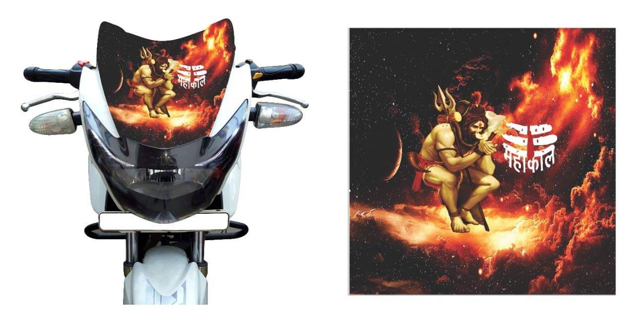     			Just Rider Mahakal Bike Sticker