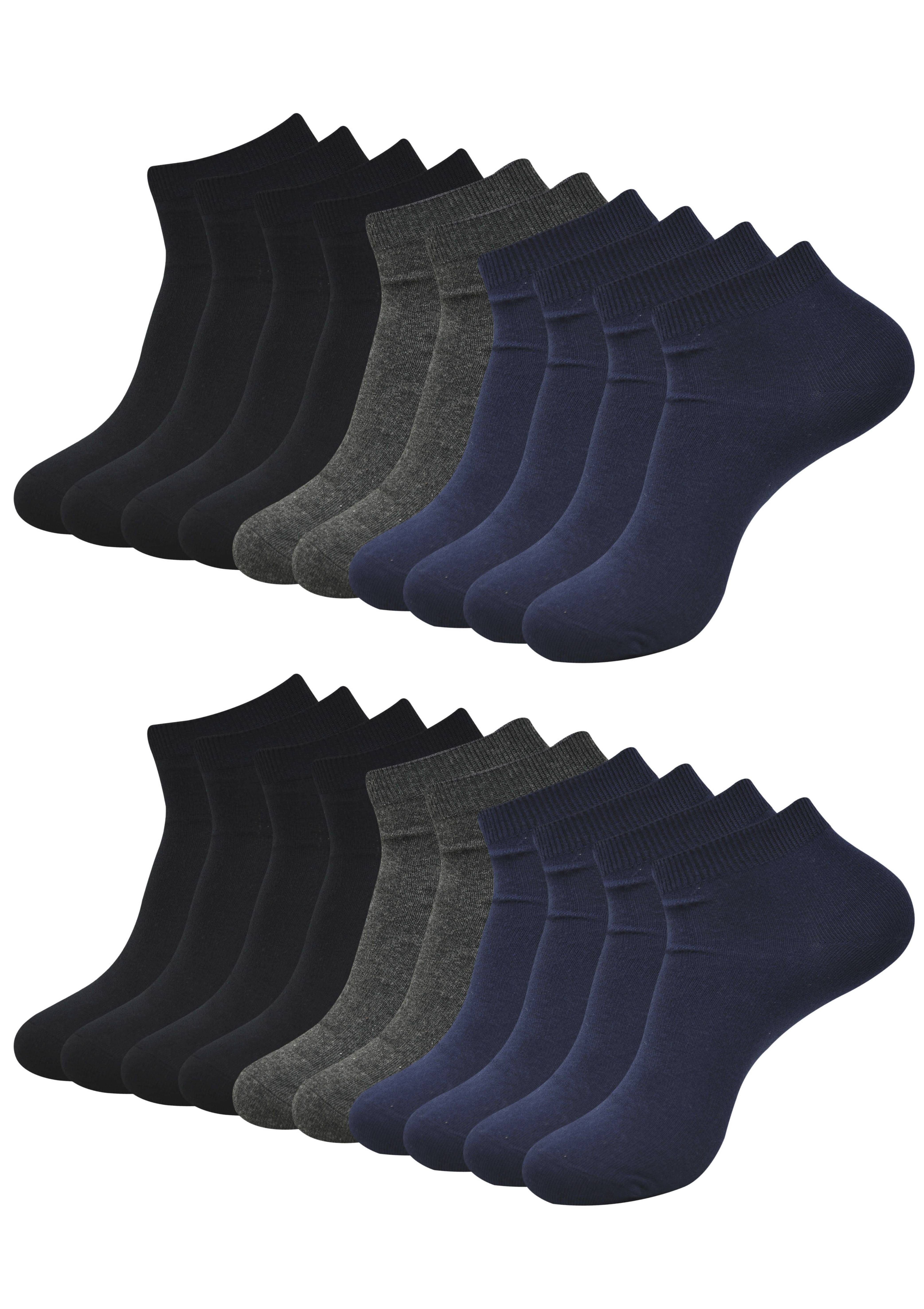     			Balenzia - Cotton Men's Solid Multicolor Ankle Length Socks ( Pack of 10 )