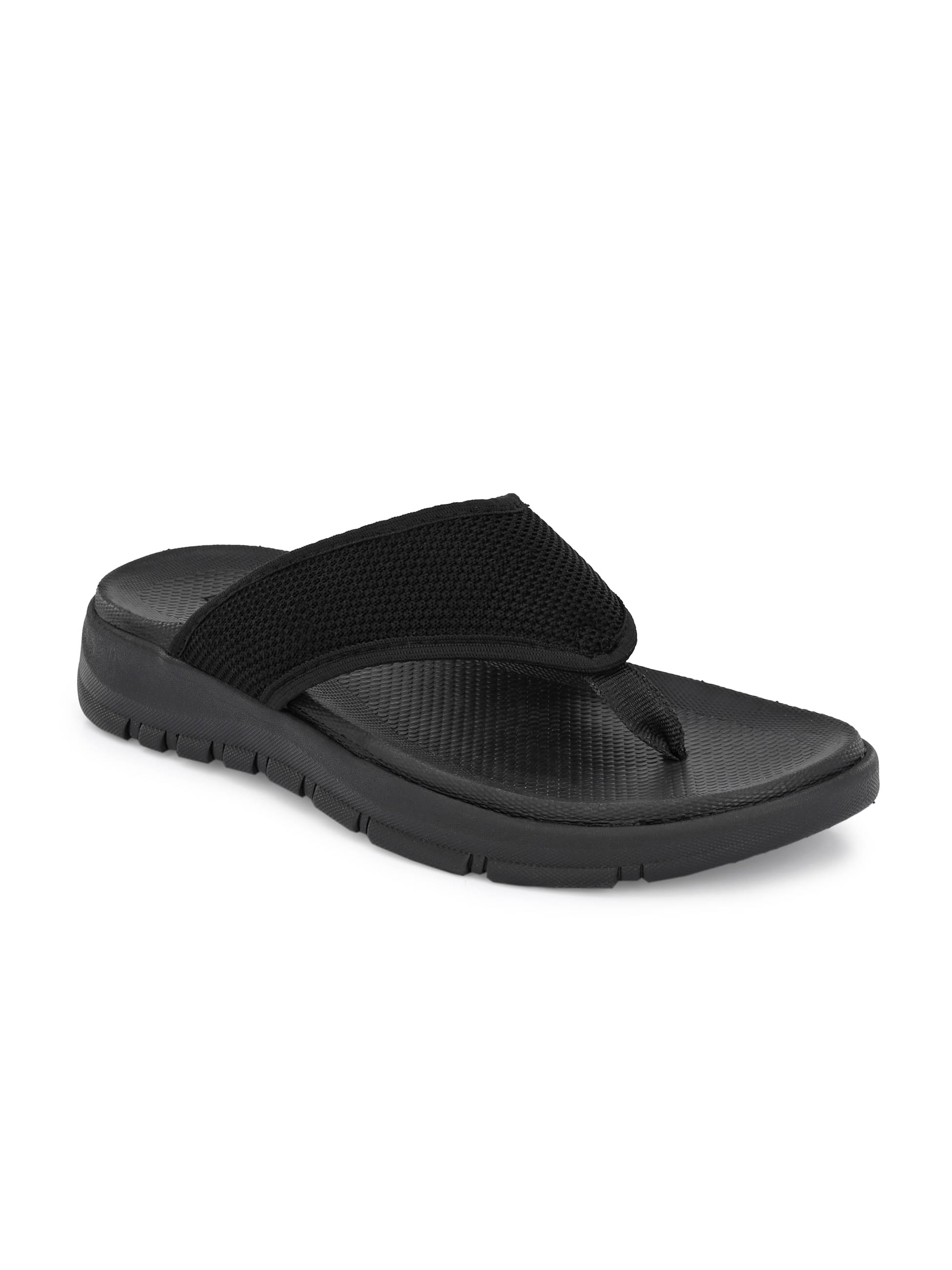     			Big Fox - Black  Leather Slipper